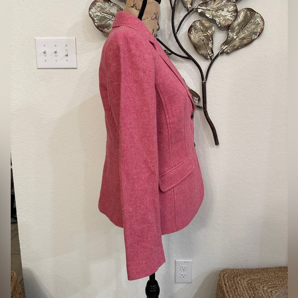 Talbots Pink Wool Blend Blazer Jacket NWT - Picture 8 of 11